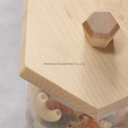 Woodsun Edges and Corners Design Kitchen Food Glass Canisters for Storage