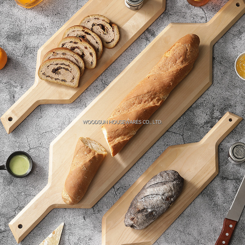 Woodsun Birch Wood Long Charcuterie Board Wood Custom Serving Board