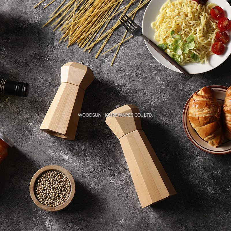 Woodsun Restaurant Hotel Home Kitchen China Salt and Pepper Mill Wood Kit