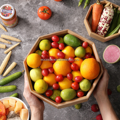 Woodsun Birch Wood Custom Mixing Wooden Salad Bowl Big for Christmas Gift