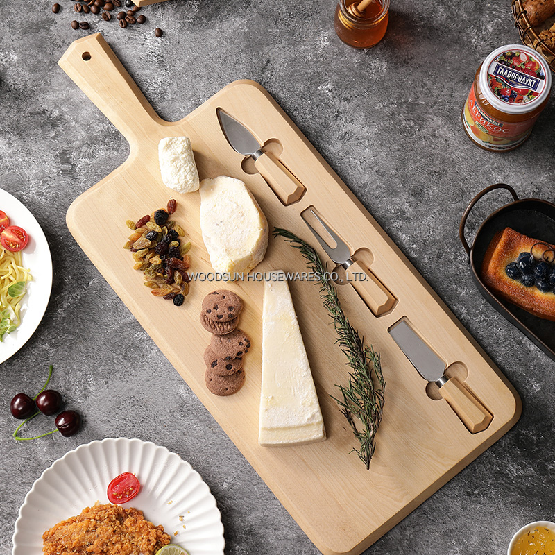 Woodsun Tagliere Di Formaggi Birch Wood Wholesale Cutting Cheese Boards