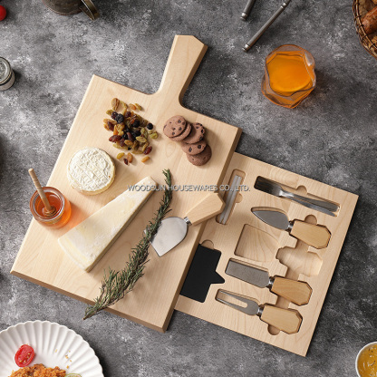Woodsun Custom Manufacturer Wood Charcuterie Board Set Cheese Cutting Board Set