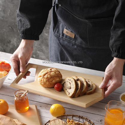 Woodsun Corner Angle Handle Design Birch Wood Wooden Board Charcuterie
