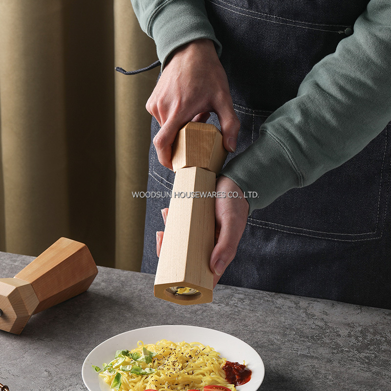 Woodsun Restaurant Hotel Home Kitchen China Salt and Pepper Mill Wood Kit