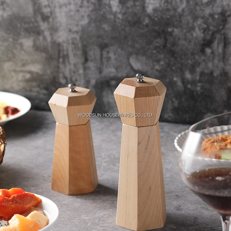Woodsun Restaurant Hotel Home Kitchen China Salt and Pepper Mill Wood Kit