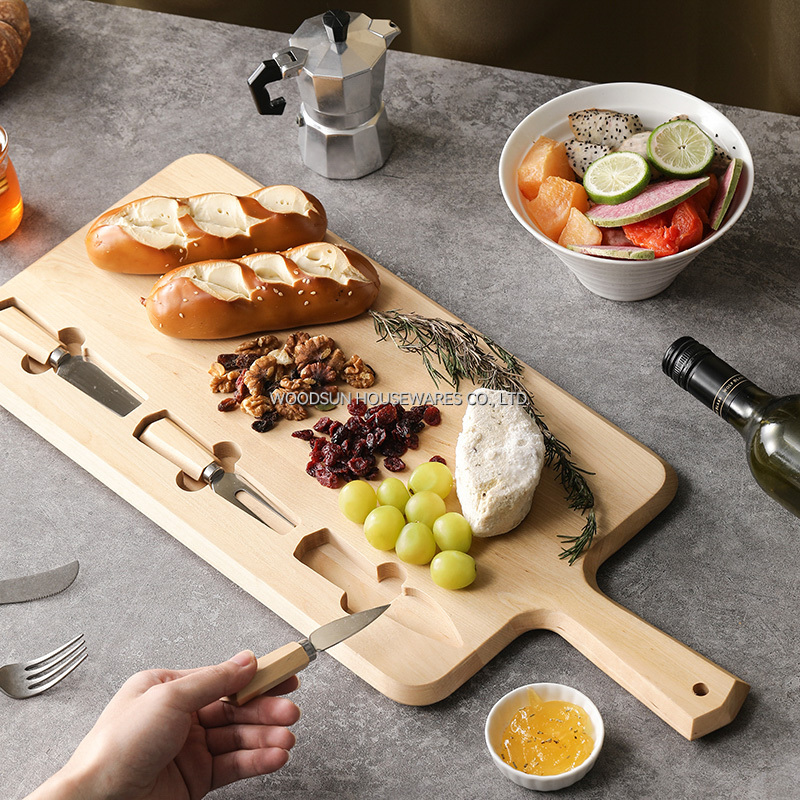 Woodsun Tagliere Di Formaggi Birch Wood Wholesale Cutting Cheese Boards