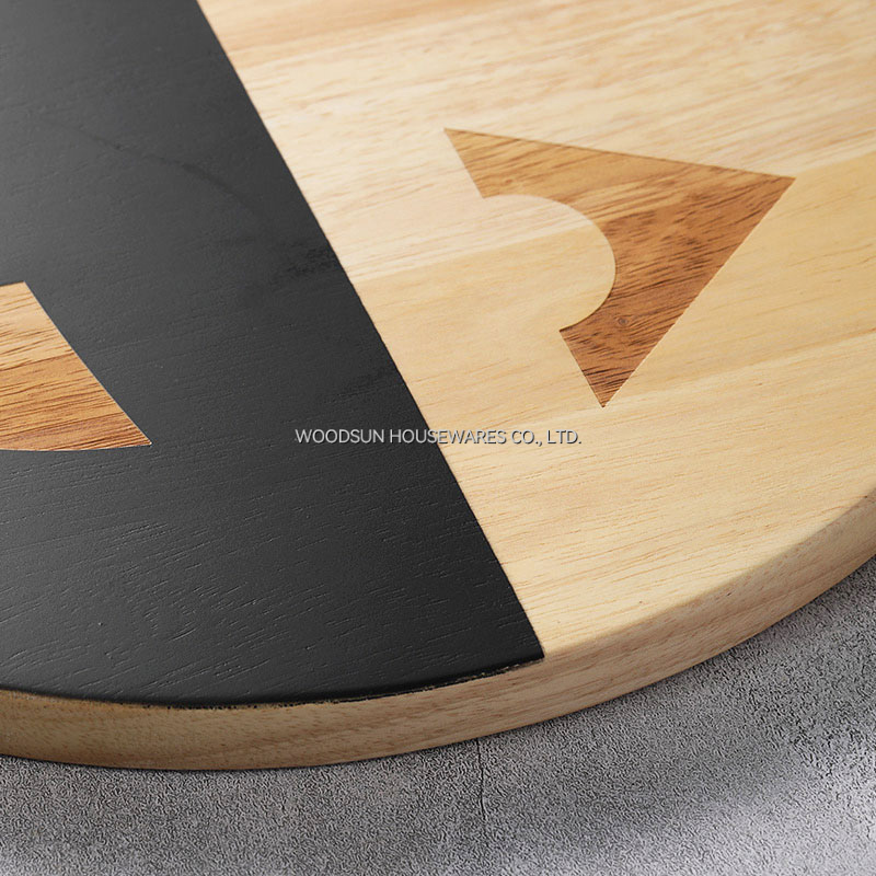 Woodsun Rubber Wood Pumpkin Kitchen Slicing Chopping Cutting Board Block