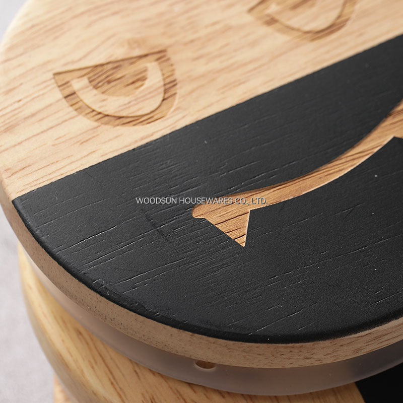 Woodsun Rubber Wood Glass Silicone Cover Storage Glass Canister