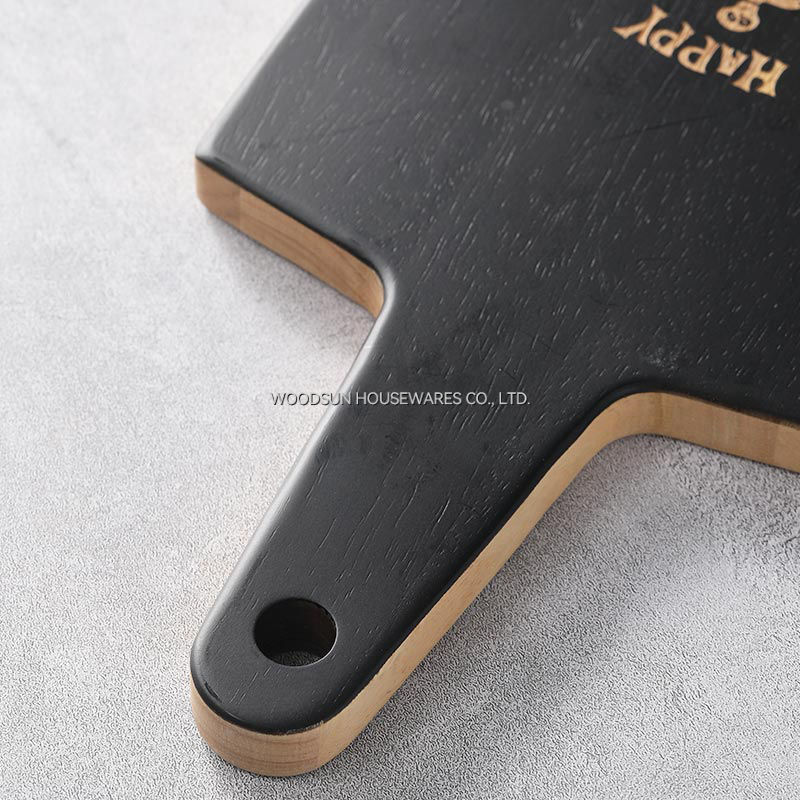 Woodsun Halloween Rubber Wood Kitchen Slicing Board Cutting Board With Handle