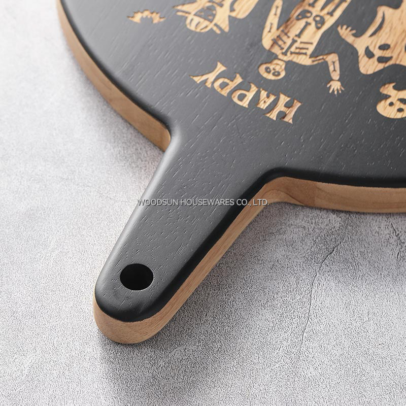 Woodsun Halloween Rubber Wood Kitchen Slicing Food Cutting Boards Wooden