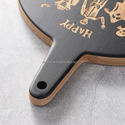 Woodsun Halloween Rubber Wood Kitchen Slicing Food Cutting Boards Wooden