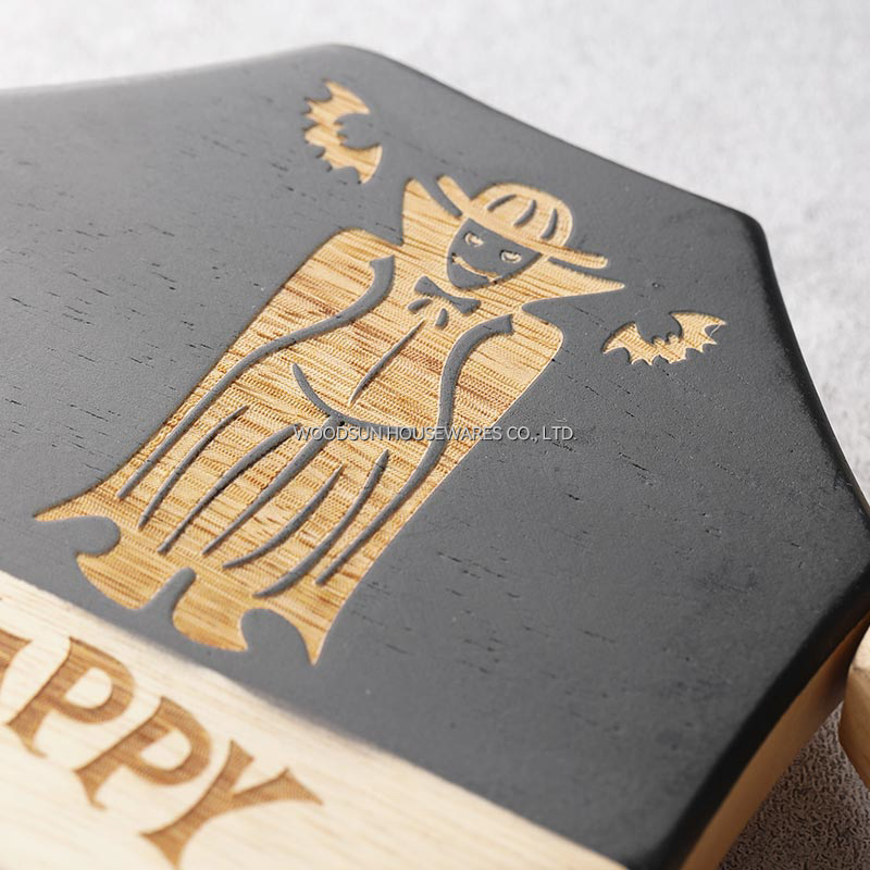 Woodsun Manufacturer 2026 Rubber Wood Eco-friendly Custom Glass Wooden Coaster for Drinks