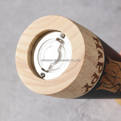 Woodsun Halloween Rubber Wooden Salt And Pepper Manual Grinders Mill Wood For Halloween