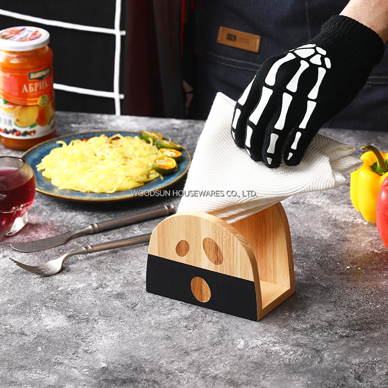 Woodsun Halloween Series Wood Tissue Box Table Napkin Holder for Restaurant 2026