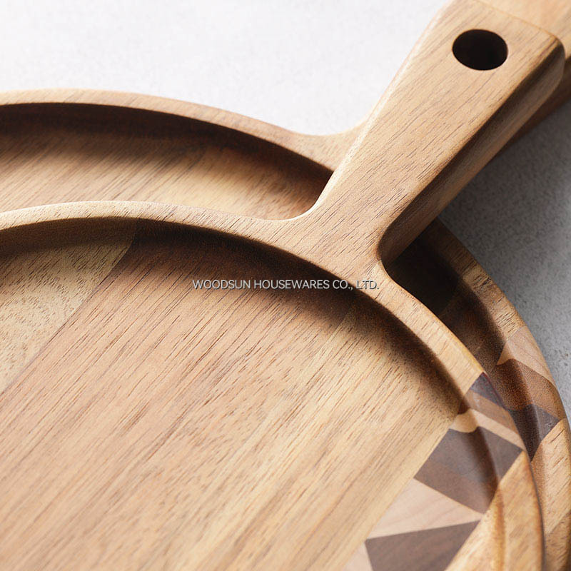 Woodsun Plate Charger Wood Acacia Wood Plates Set for Commercial Hotel Wedding