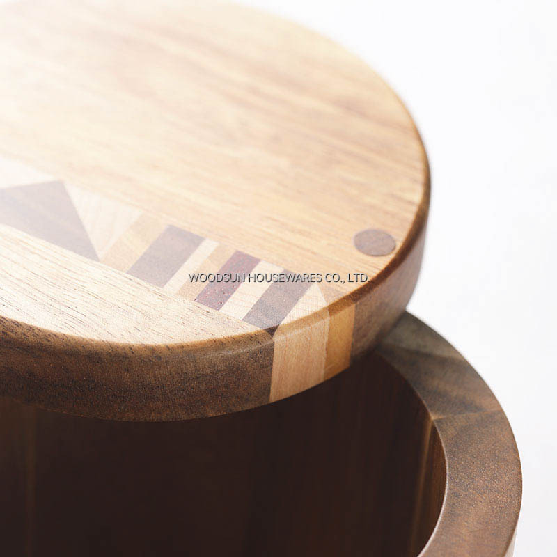 2025 Magnet Spice Wooden Box for Salt Sugar