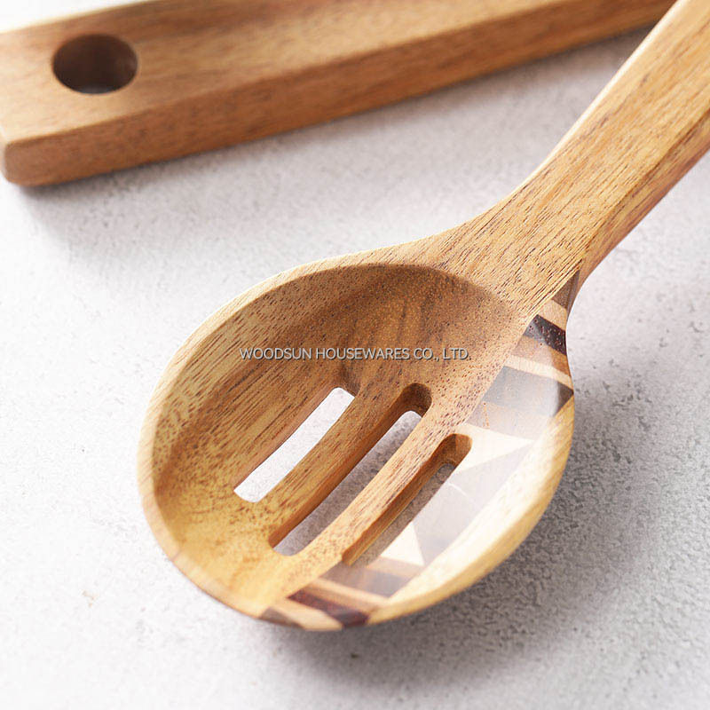 Hot Sale Durable Non Stick Kitchen Acacia Wood Cooking Tools Spoon Spatula Wood Utensils Set of 4