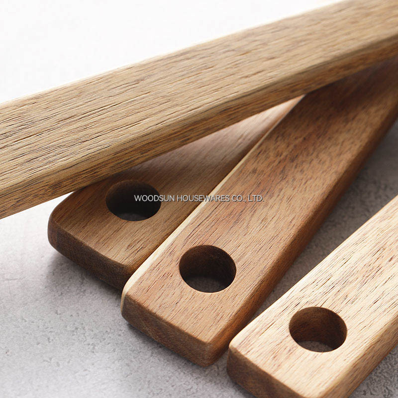 Hot Sale Durable Non Stick Kitchen Acacia Wood Cooking Tools Spoon Spatula Wood Utensils Set of 4