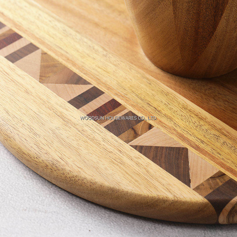 Woodsun Acacia Wood Cake Tray Stand Serving Cupcake Stand for Sale