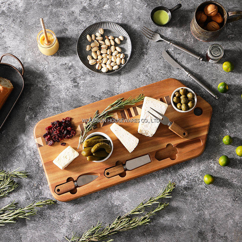 Woodsun Acacia Wood Charcuterie Cutlery Knife Cheese Board