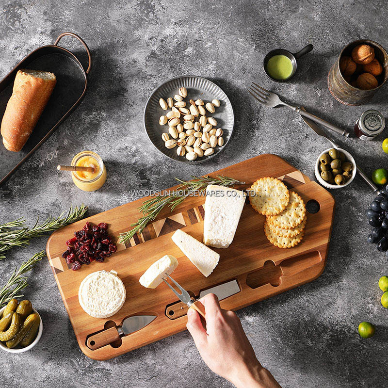Woodsun Acacia Wood Charcuterie Cutlery Knife Cheese Board