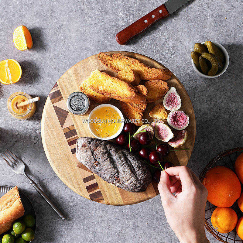Woodsun Acacia Wood Cake Tray Stand Serving Cupcake Stand for Sale
