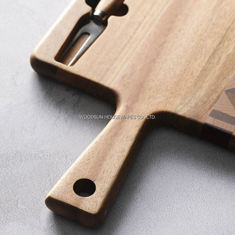 Woodsun Wood Charcuterie Boards Cheese Board Knife Set for Party Home