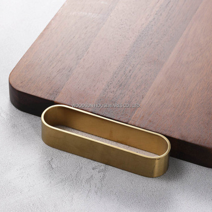 Woodsun Commercial Golden Handel Metal Cutting Board for Hotel Home