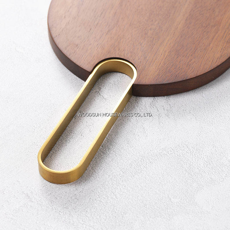 Woodsun Commercial Hotel Oval Long Service Board Wood for Sale Serving Board With Handles