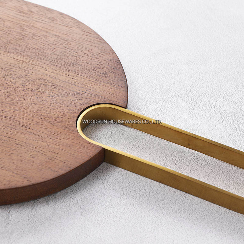 Woodsun Commercial Hotel Oval Long Service Board Wood for Sale Serving Board With Handles