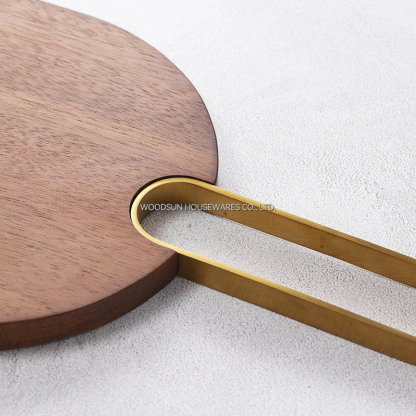 Woodsun Commercial Hotel Oval Long Service Board Wood for Sale Serving Board With Handles