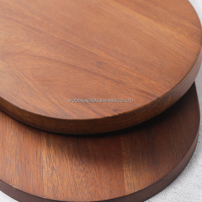 Woodsun Commercial Hotel Oval Long Service Board Wood for Sale Serving Board With Handles
