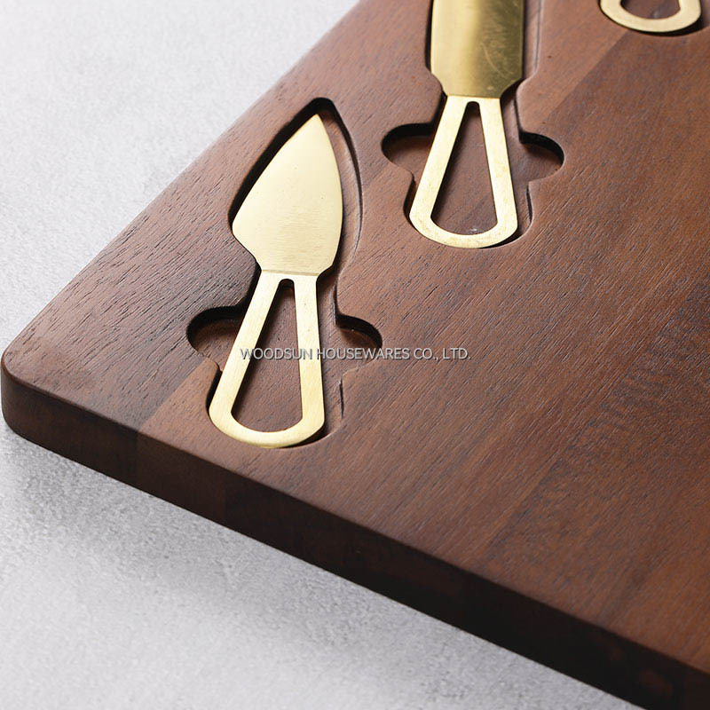 Woodsun Factory Acacia Wood Charcuterie Cutlery Knife Cheese Board
