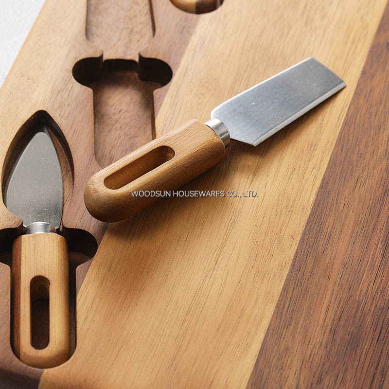 Woodsun Acacia Wood Charcuterie Cutlery Knife Cheese Board Wood