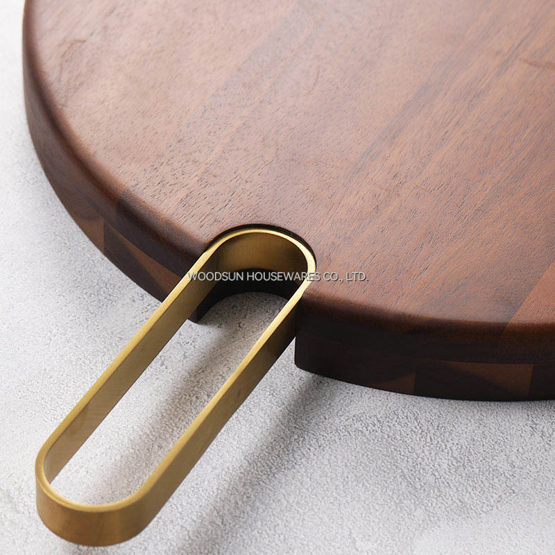 Woodsun Factory Round Cheese Board Charcuterie Board With Knife Set