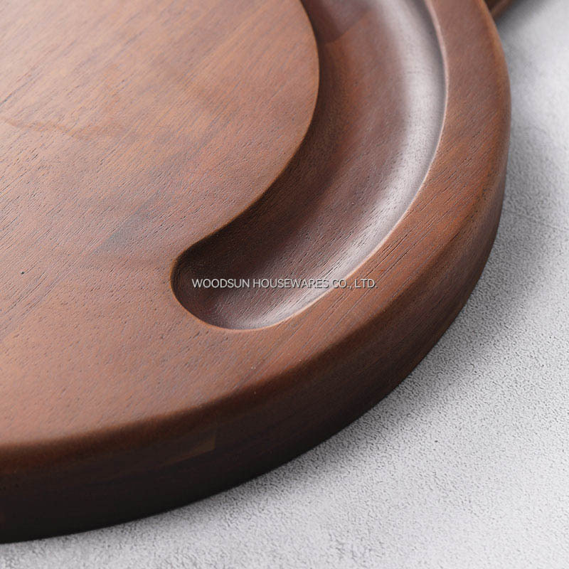 Woodsun Factory Round Cheese Board Charcuterie Board With Knife Set