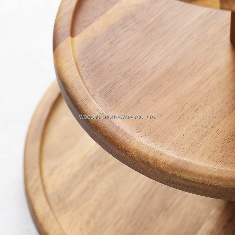 Woodsun Detachable Three Layers Cupcake Stand Wood Cake Stand Factory