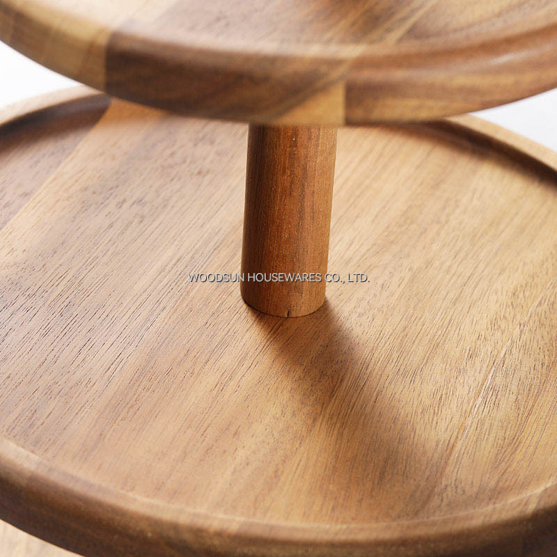 Woodsun Detachable Three Layers Cupcake Stand Wood Cake Stand Factory