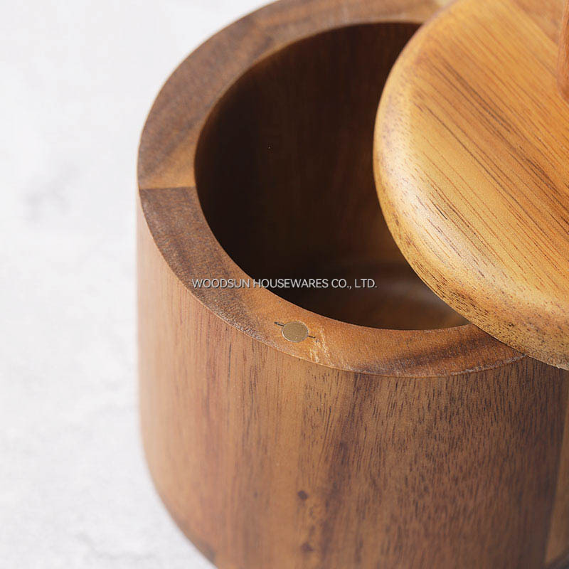 Woodsun Magnet Salt Cellar Salt Storage Box Acacia Wood 2025