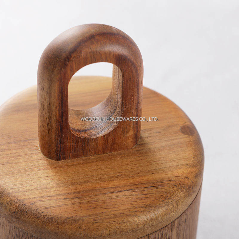 Woodsun Magnet Salt Cellar Salt Storage Box Acacia Wood 2025