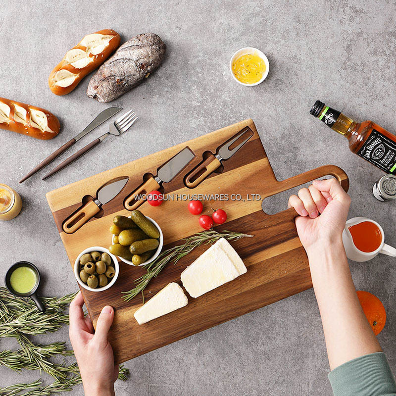 Woodsun Acacia Wood Charcuterie Cutlery Knife Cheese Board Wood