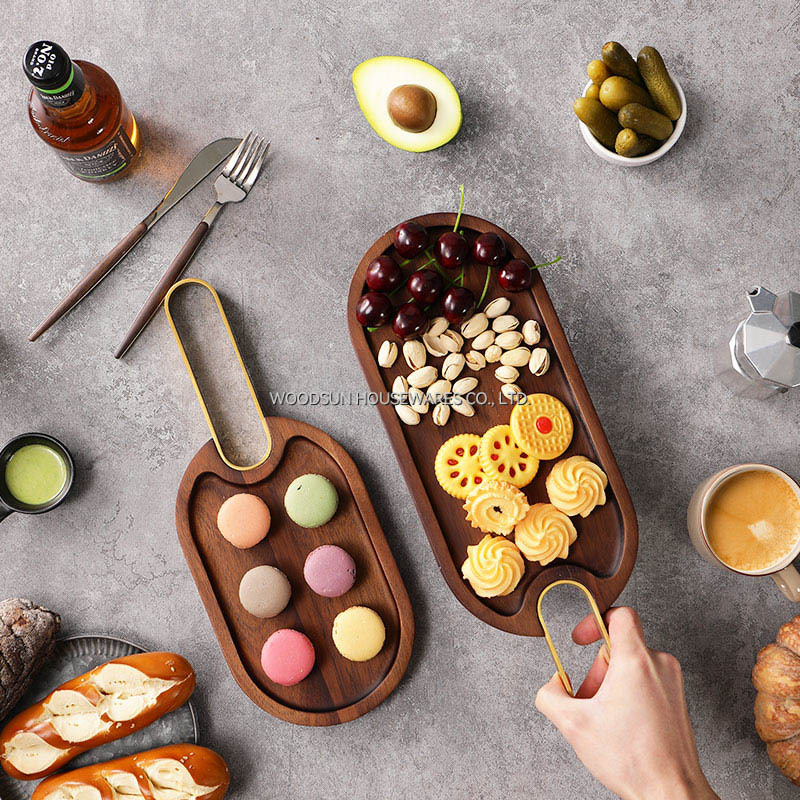 Woodsun Manufacturer Wooden Serving Plate Snack Dessert Dish Plates