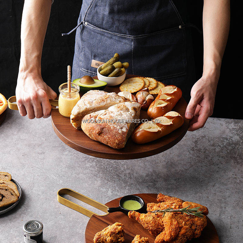 Woodsun Acacia Serving Board Pizza Cutting Board and Wooden Pizza Serve Board