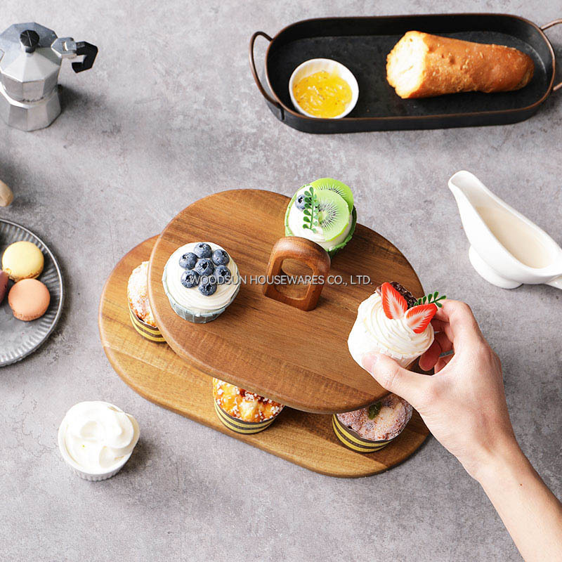 Woodsun 2 Layers Tray Cupcake Stand Cake Stand 2025