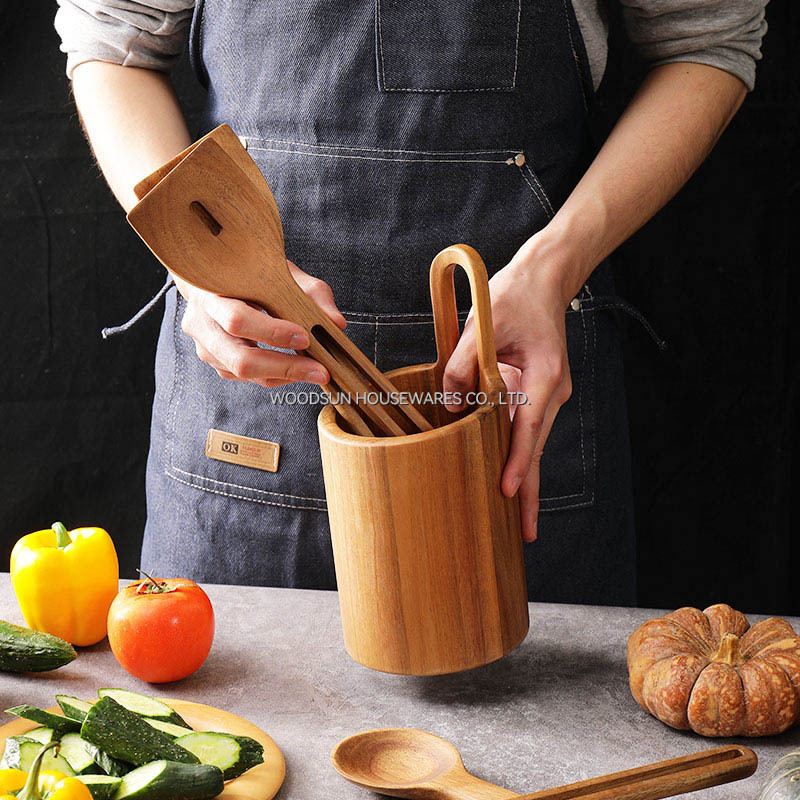 Woodsun Spoon Holder Kitchen Utensil Holder for Kitchen Counter