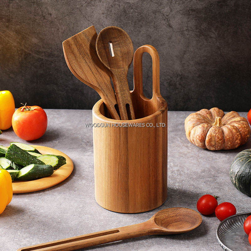 Woodsun Spoon Holder Kitchen Utensil Holder for Kitchen Counter