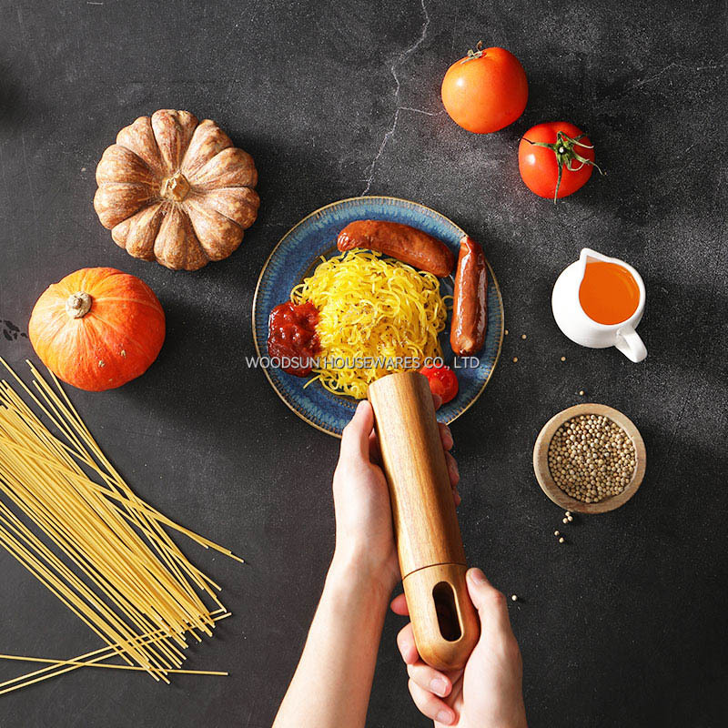 Woodsun Wooden Spice Grinder Pepper Mill With Salt and Pepper Mill Grinder