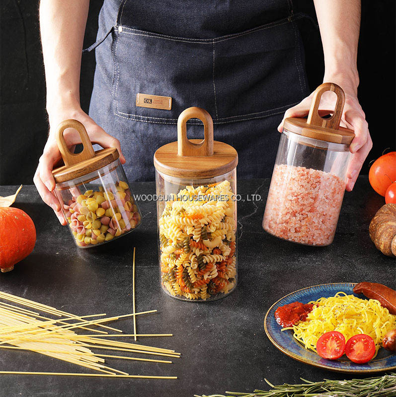 Woodsun Plastic Food Container Glass Kitchen Container Set