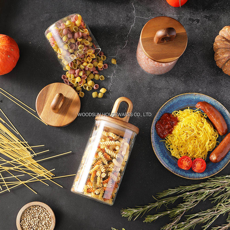 Woodsun Plastic Food Container Glass Kitchen Container Set