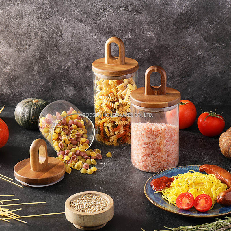 Woodsun Plastic Food Container Glass Kitchen Container Set